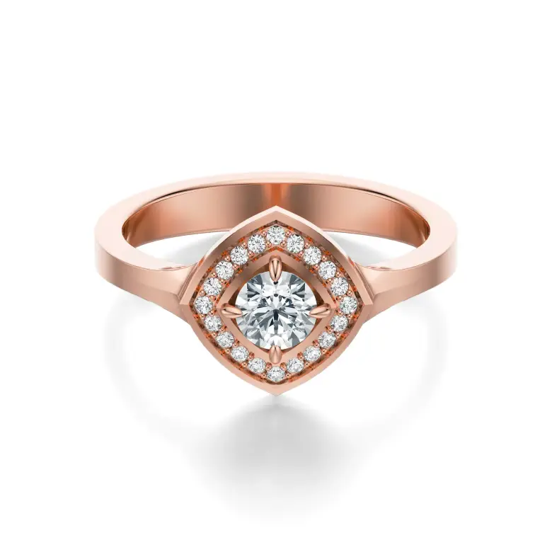 Pierścionek z różowego złota z diamentami AJPZ_120